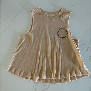 Spiritual Gangster Women's Sleeveless Crop Tank - Beige